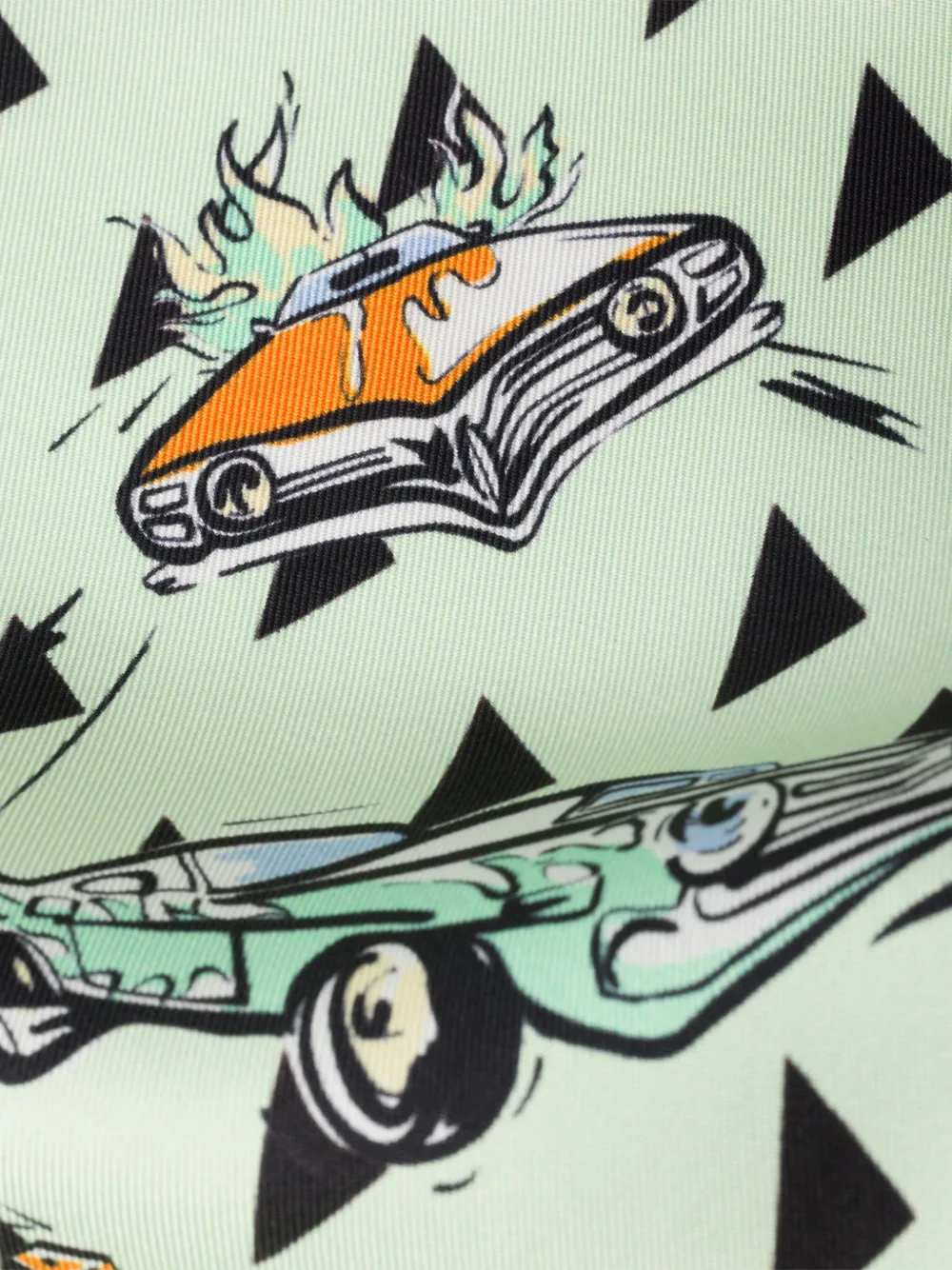 Prada Zijden twill sjaal met print Groen