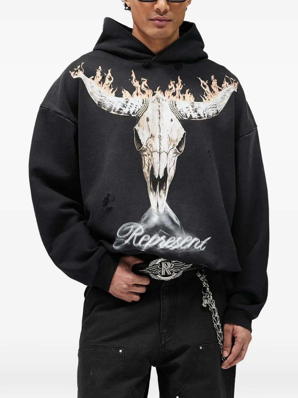 Represent British hoodie Zwart