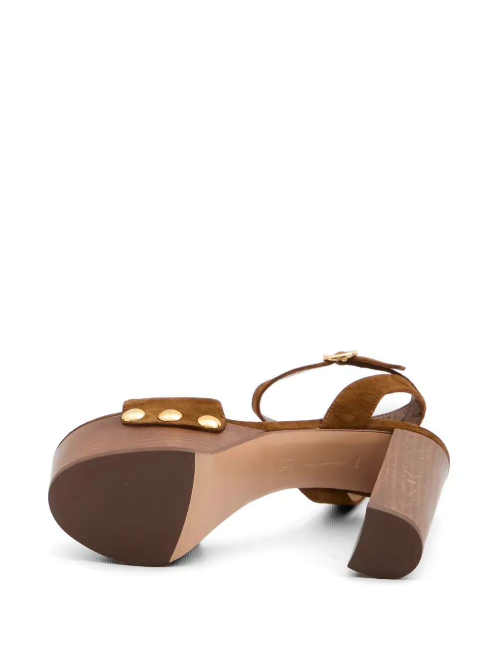 Gianvito Rossi ArdèA metallic studded sandals Bruin