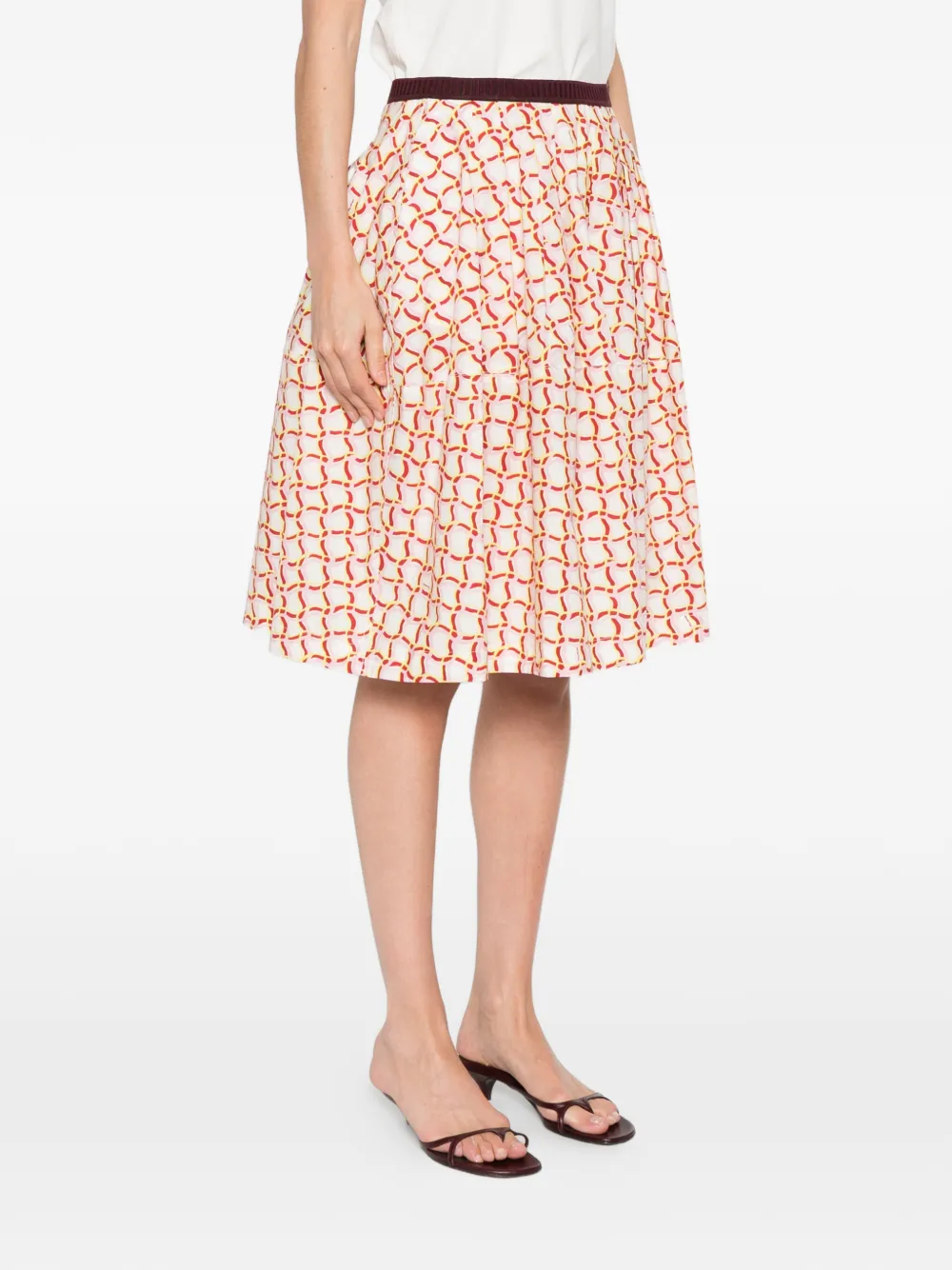  Marni Geometric Print Skirt - Neutrals 