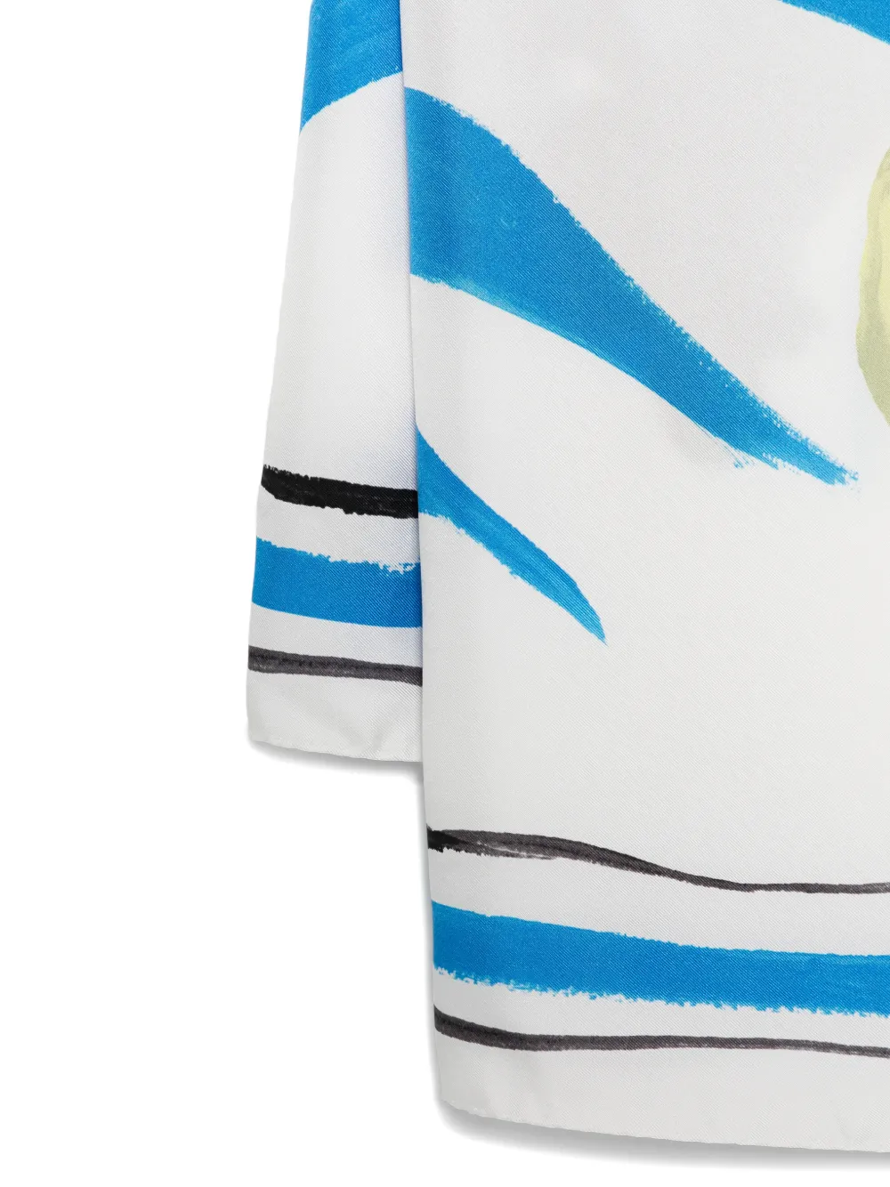  Marni Floral Striped Scarf - White 