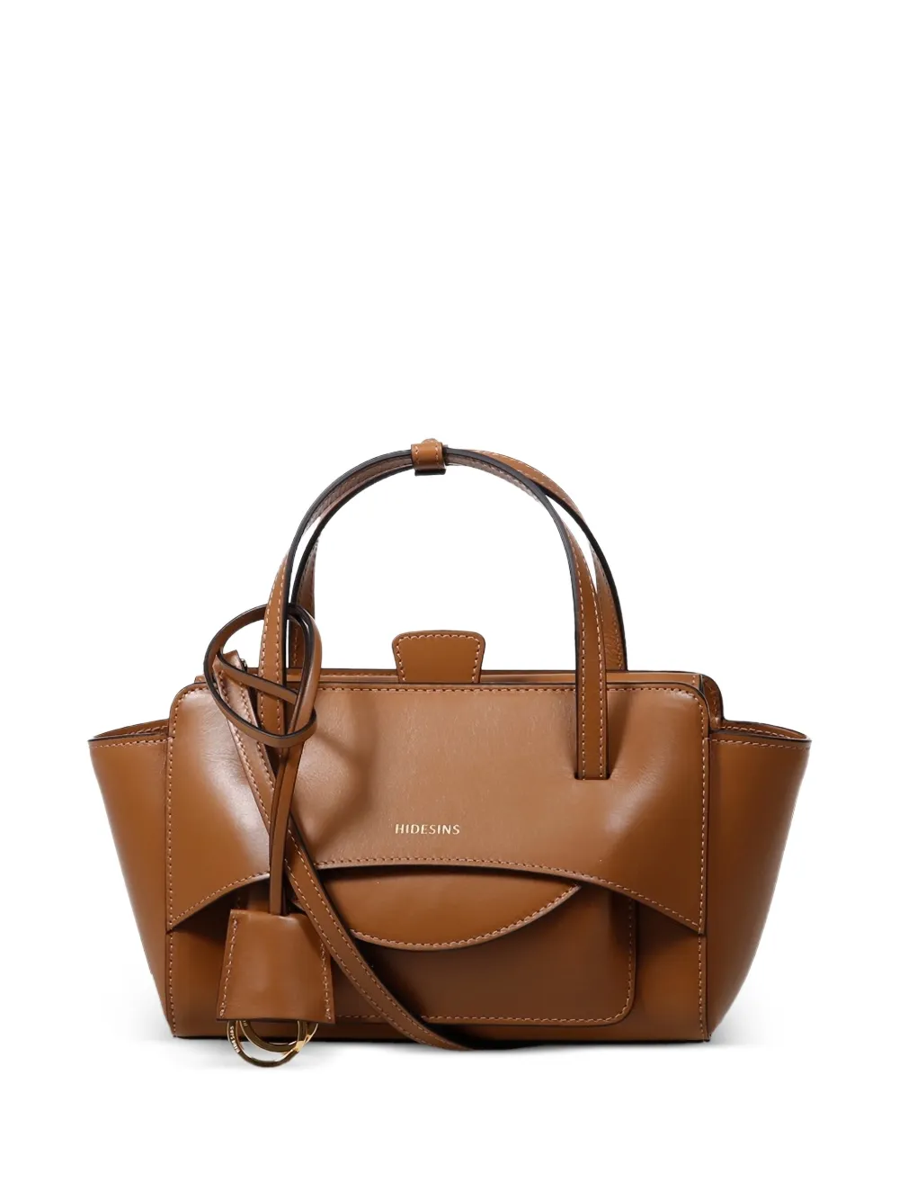 HIDESINS Flap top-handle tote bag - Marrone