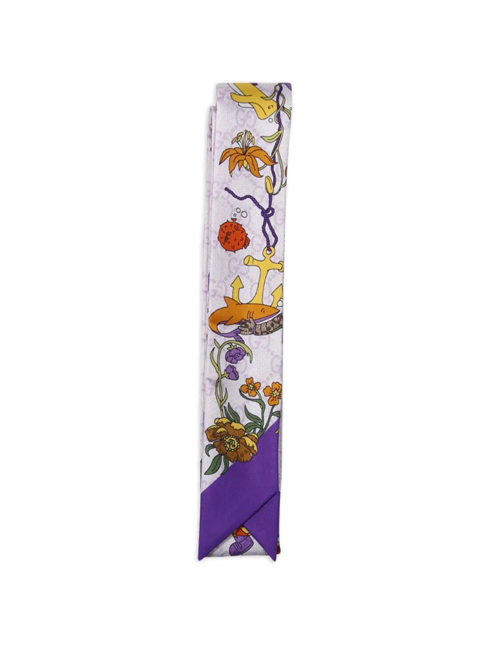 Gucci floral-print scarf - Violett