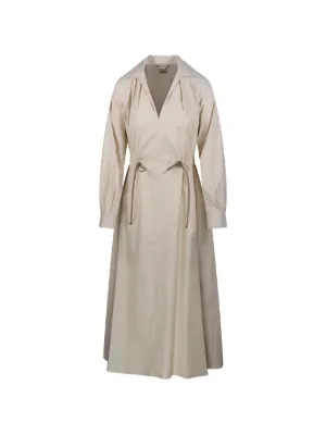 Max Mara Belted wrap-style Dress | Neutrals | FARFETCH KW