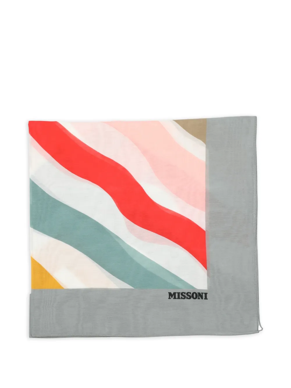Missoni Foulard con design a onde - Grigio