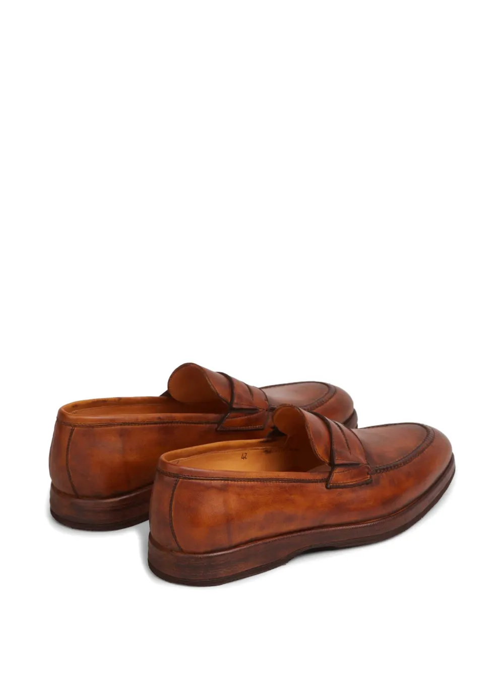 Bontoni Welt zijden loafers Bruin