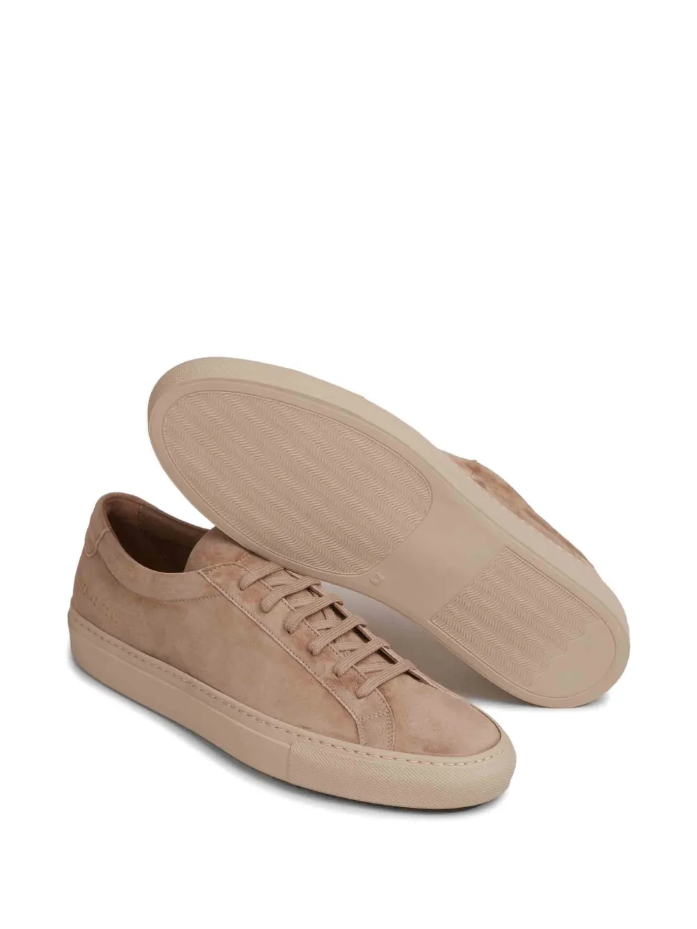 Common Projects lace-up suede sneakers Beige