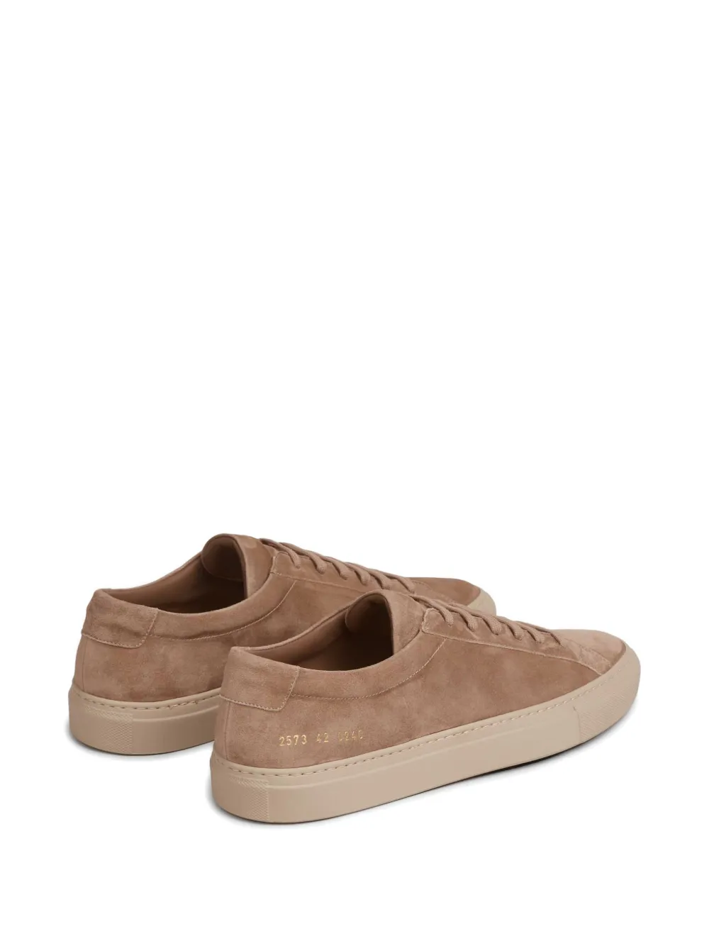 Common Projects lace-up suede sneakers Beige