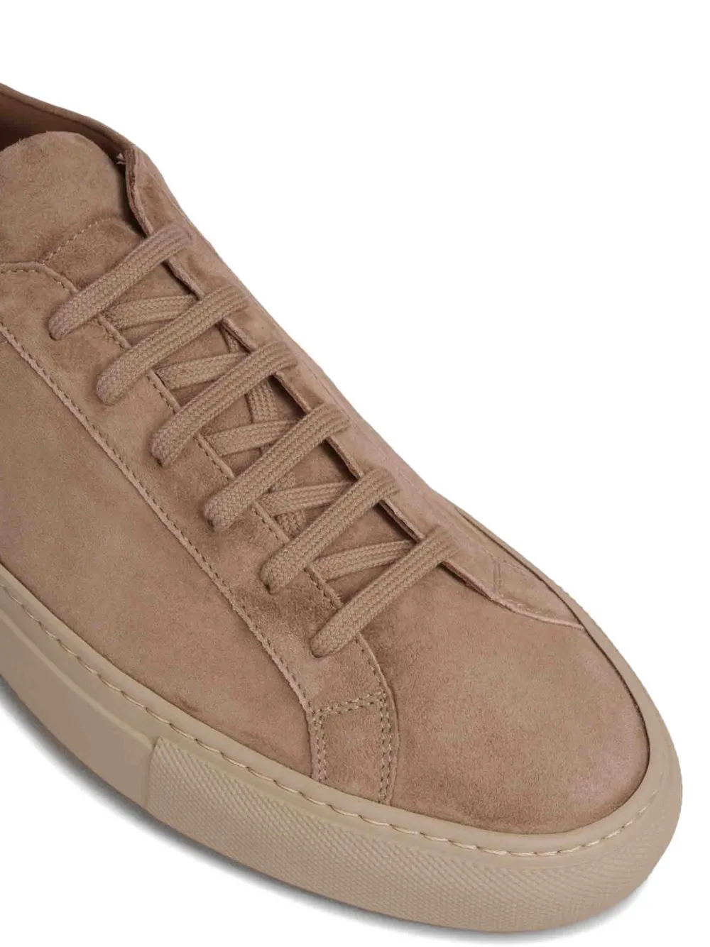 Common Projects lace-up suede sneakers Beige