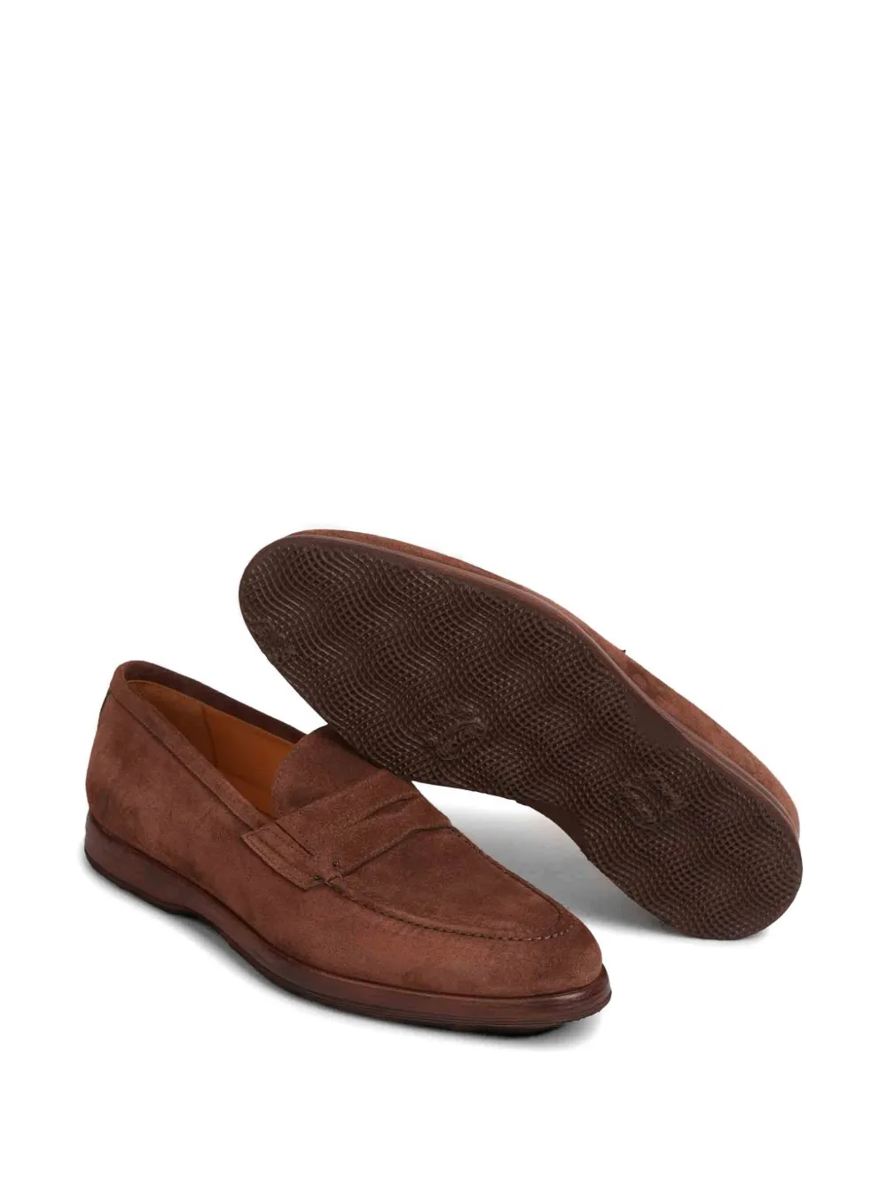Bontoni Welt suède loafers Bruin