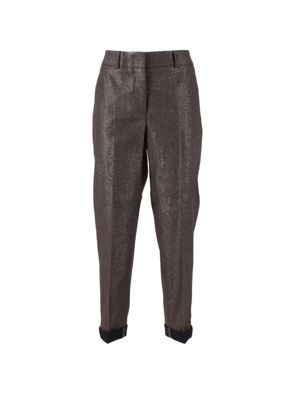 Peserico cuffed tapered trousers - Marrone