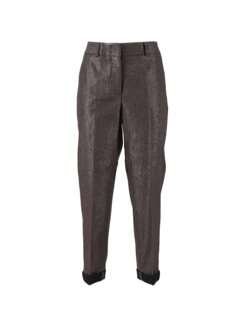 Peserico cuffed tapered trousers
