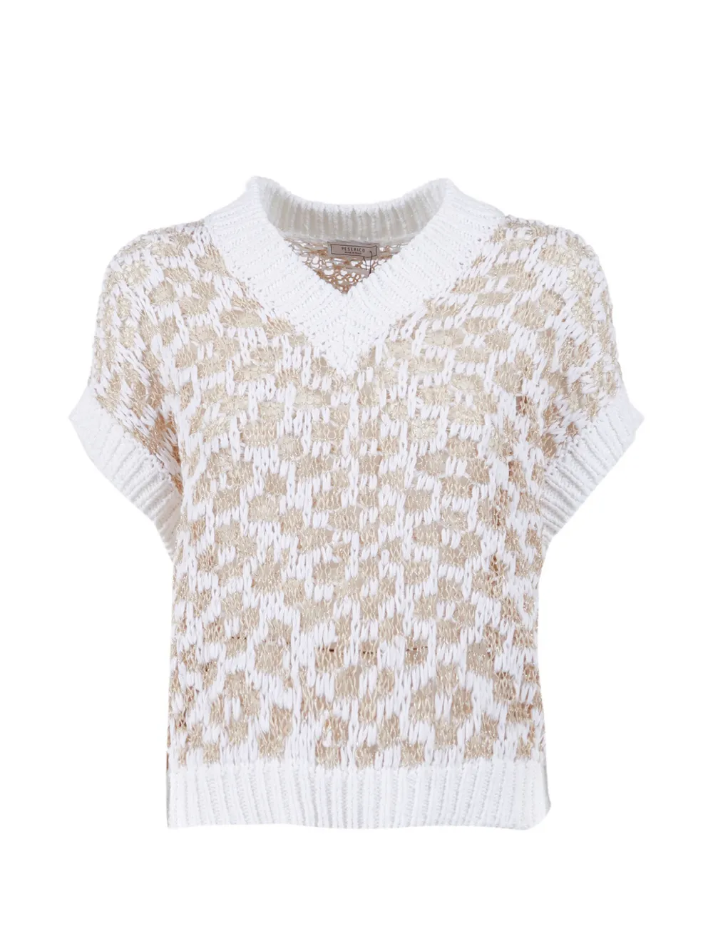 Peserico knitted V-neck vest - Bianco