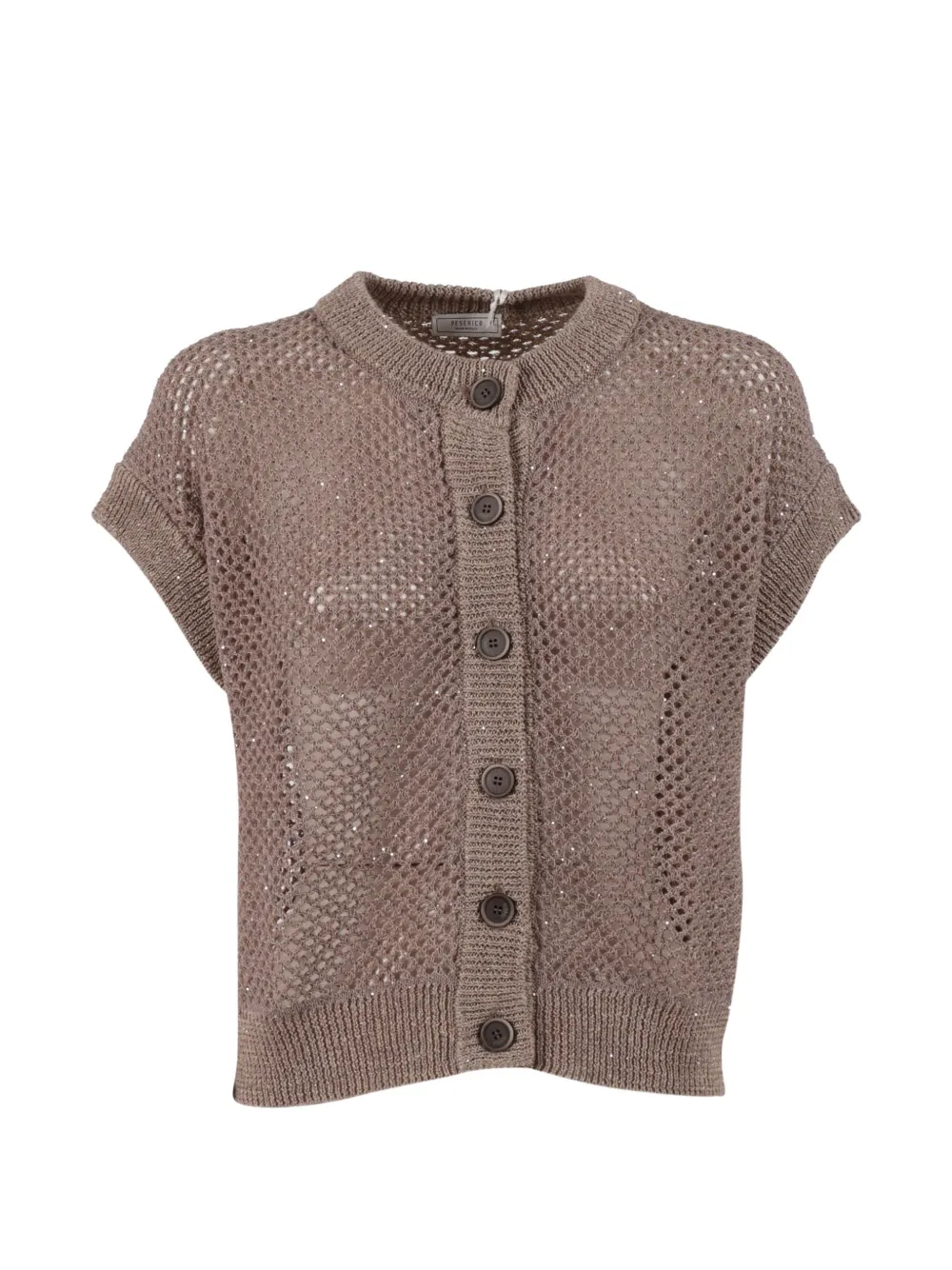 Peserico knitted short-sleeve cardigan - Toni neutri