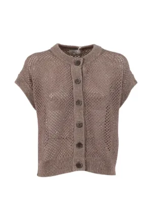 A. ROEGE HOVE Katrine Ribbed Cardigan | Brown | FARFETCH NO