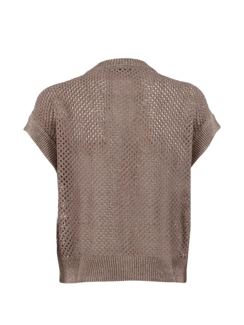  Peserico Knitted Short-sleeve Cardigan - Neutrals 
