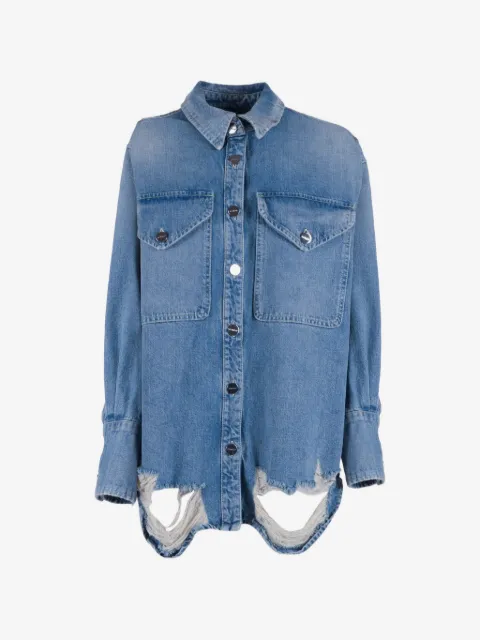 DONDUP distressed-finish shirt