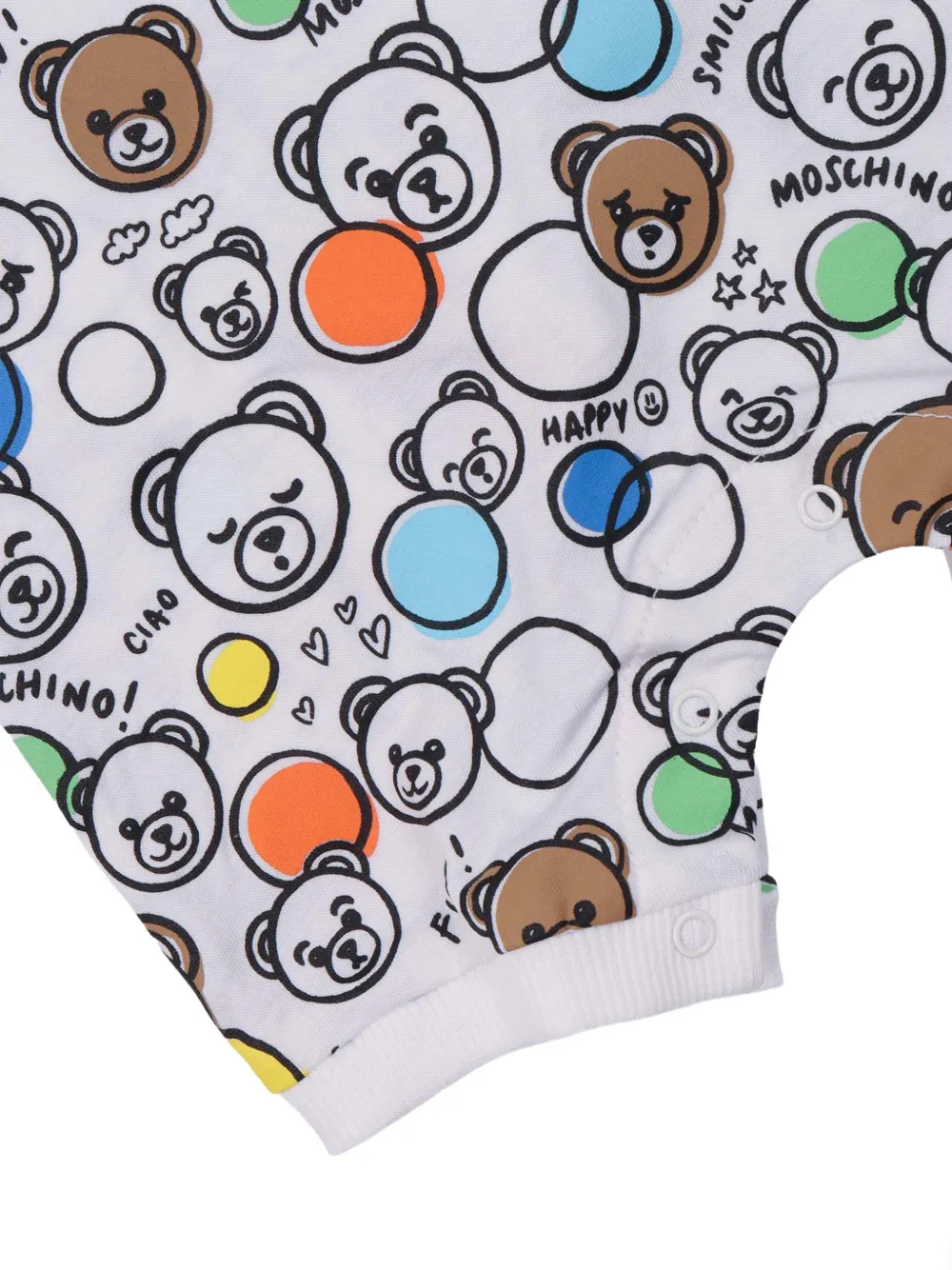 Moschino Kids Romper met print Wit