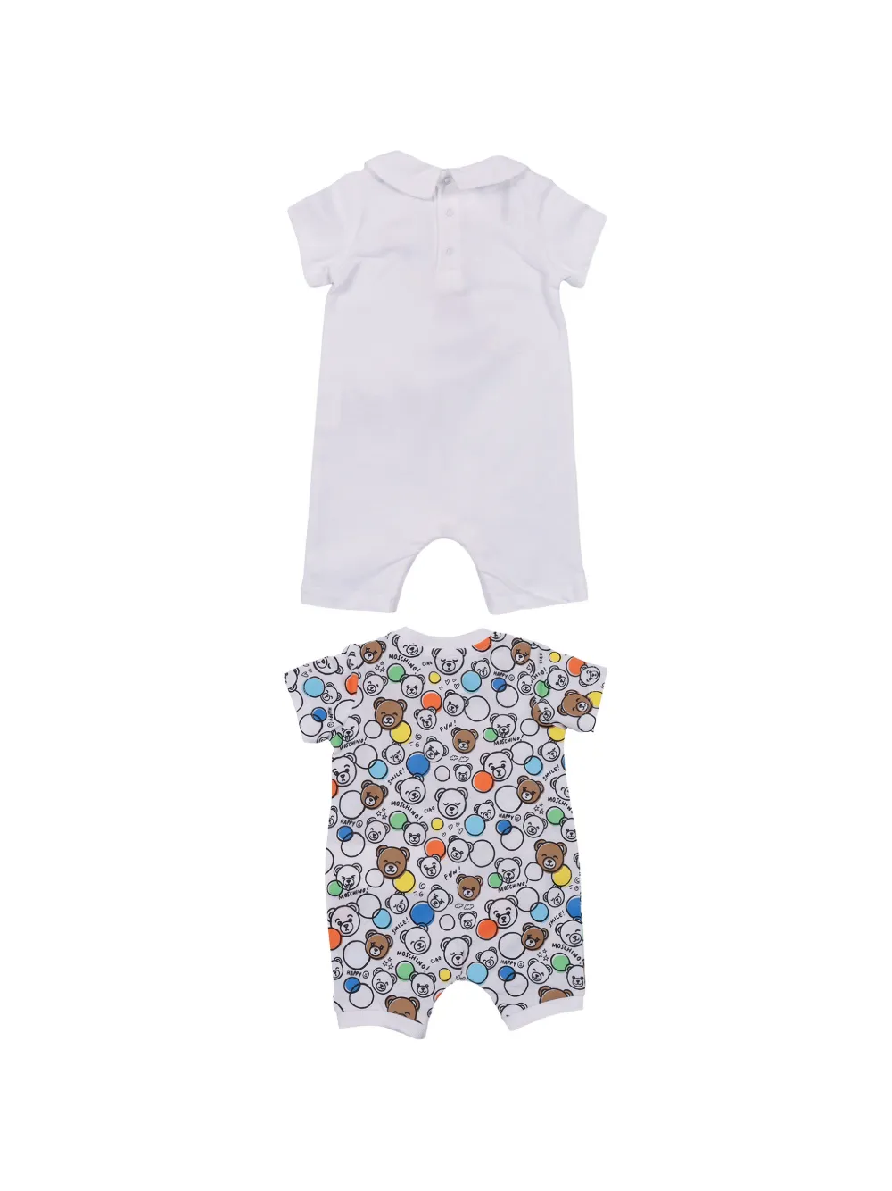 Moschino Kids Romper met print Wit