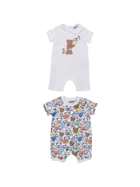 Moschino Kids teddy-print romper