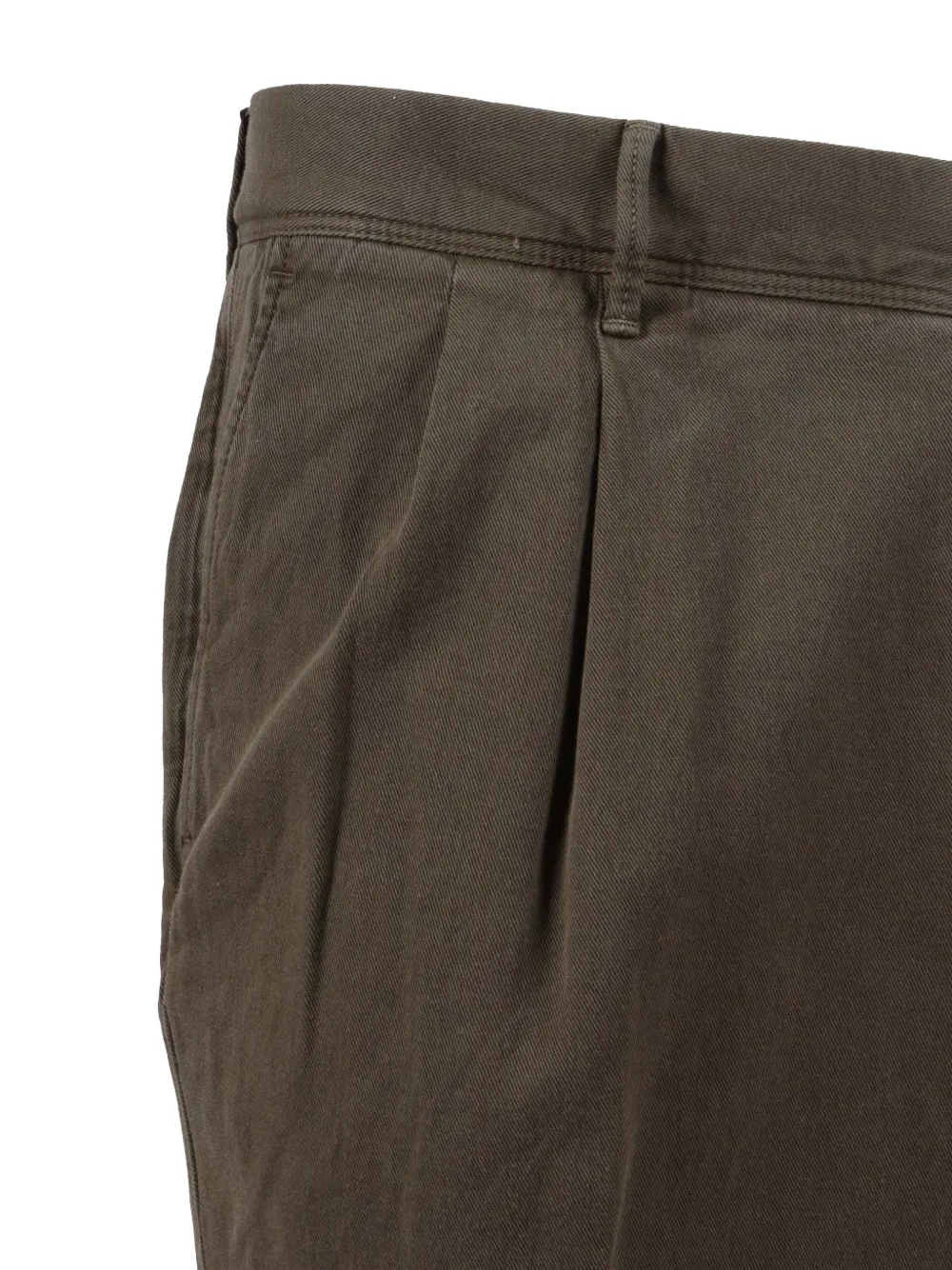 Incotex Broek met toelopende pijpen en geplooide voorkant Groen
