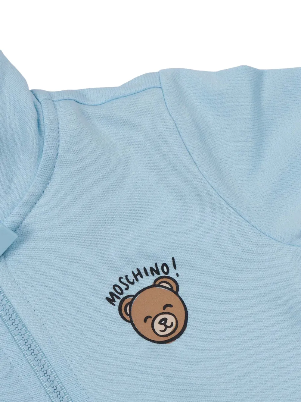  Moschino Kids Hooded Zip Jacket - Blue 