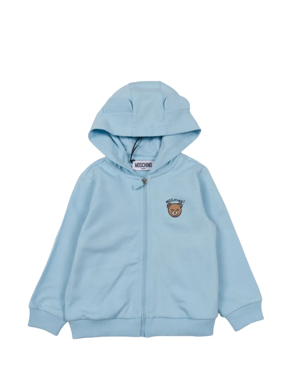 Moschino Kids hooded zip jacket - Blau