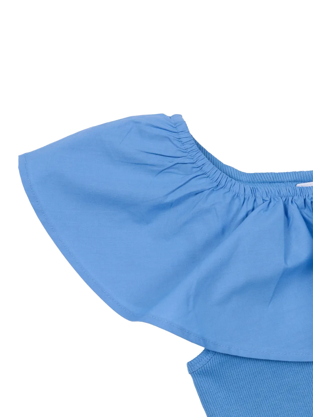 Molo T-shirt met ruches en korte mouwen Blauw