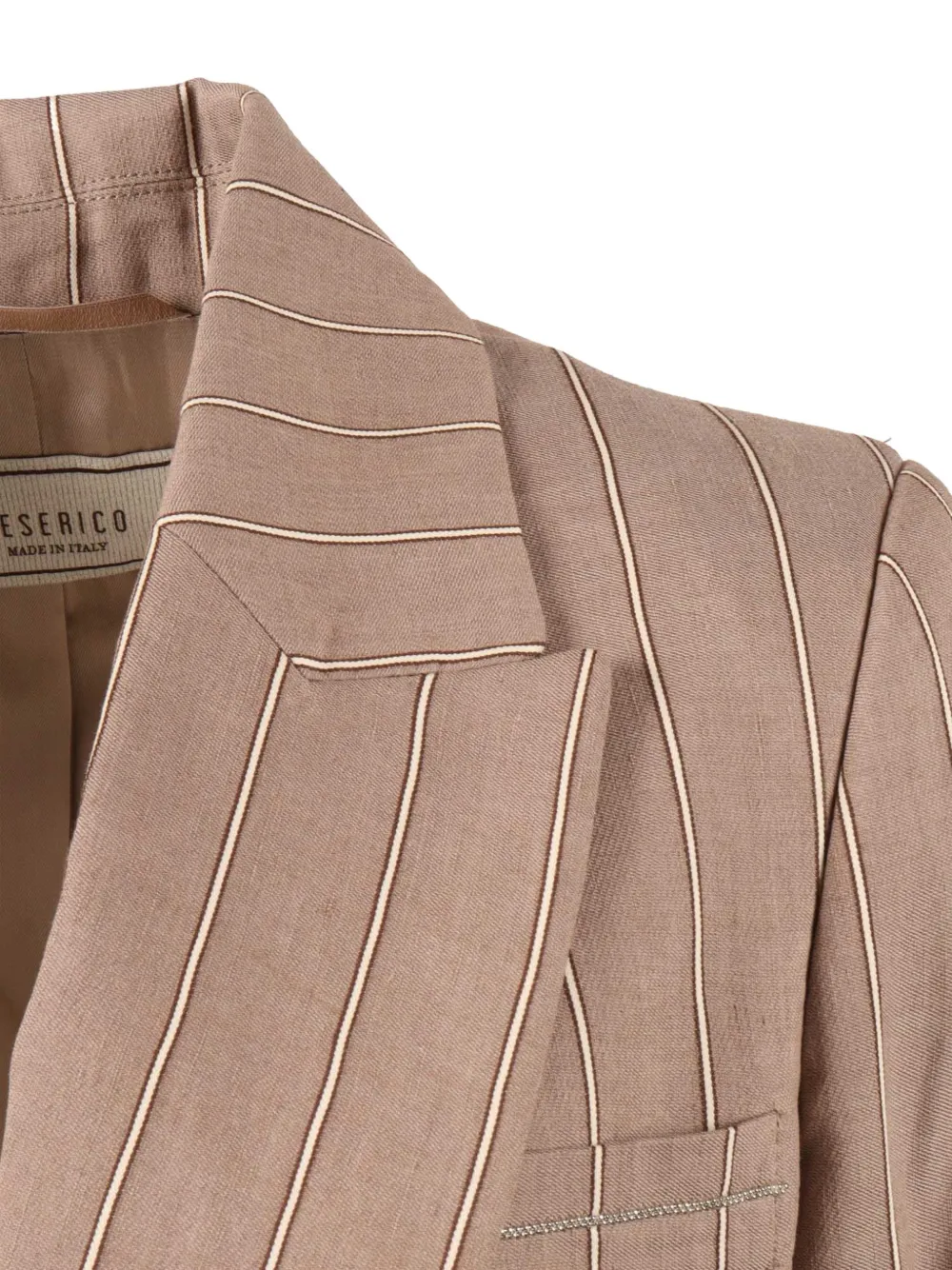 Peserico Gestreepte blazer Beige