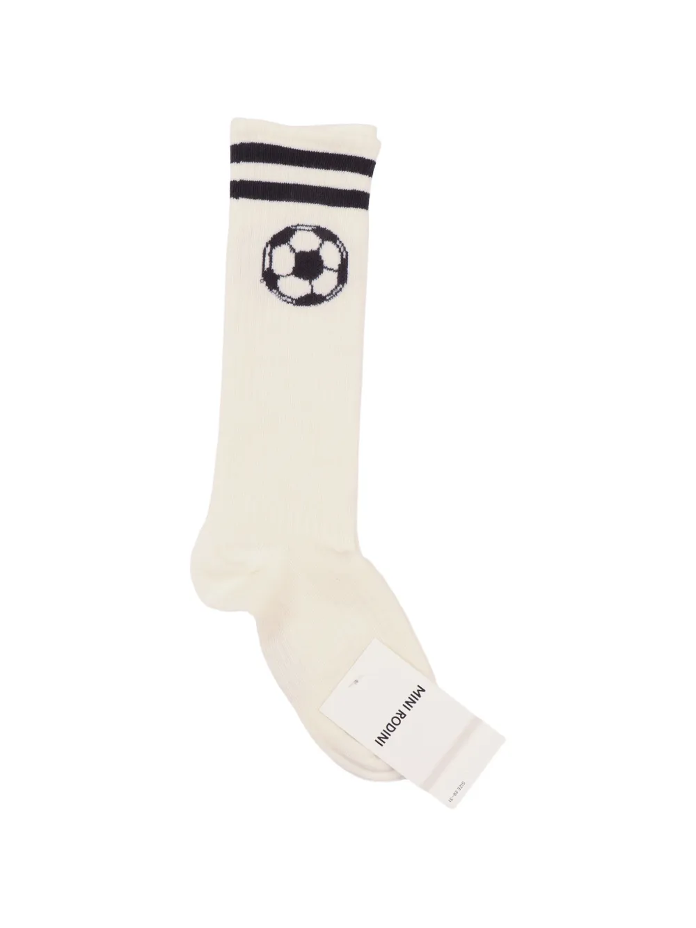 Mini Rodini football striped socks - Bianco