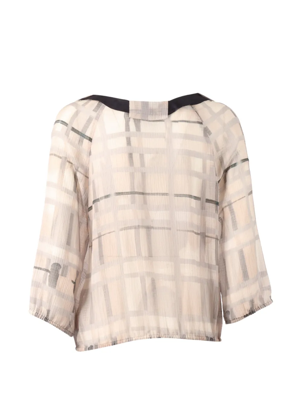 Emporio Armani Geruit shirt Beige