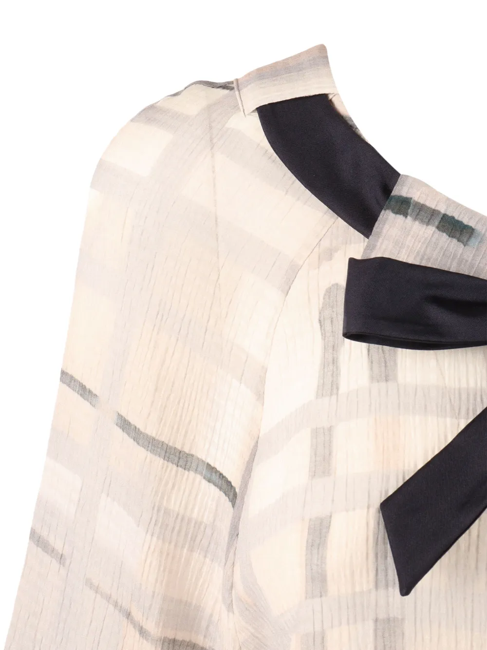 Emporio Armani Geruit shirt Beige