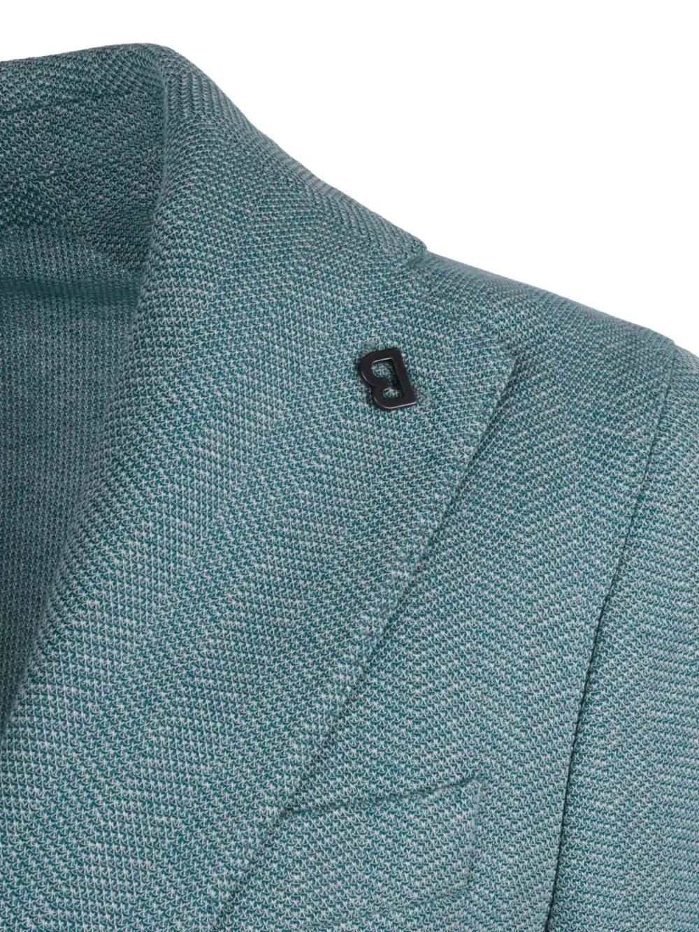 Brera Blazer met enkele rij knopen en visgraat-patroon Groen