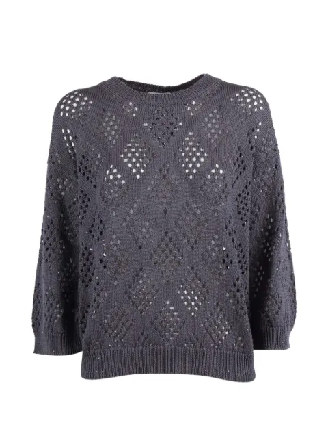 Peserico sudadera bordada con lentejuelas