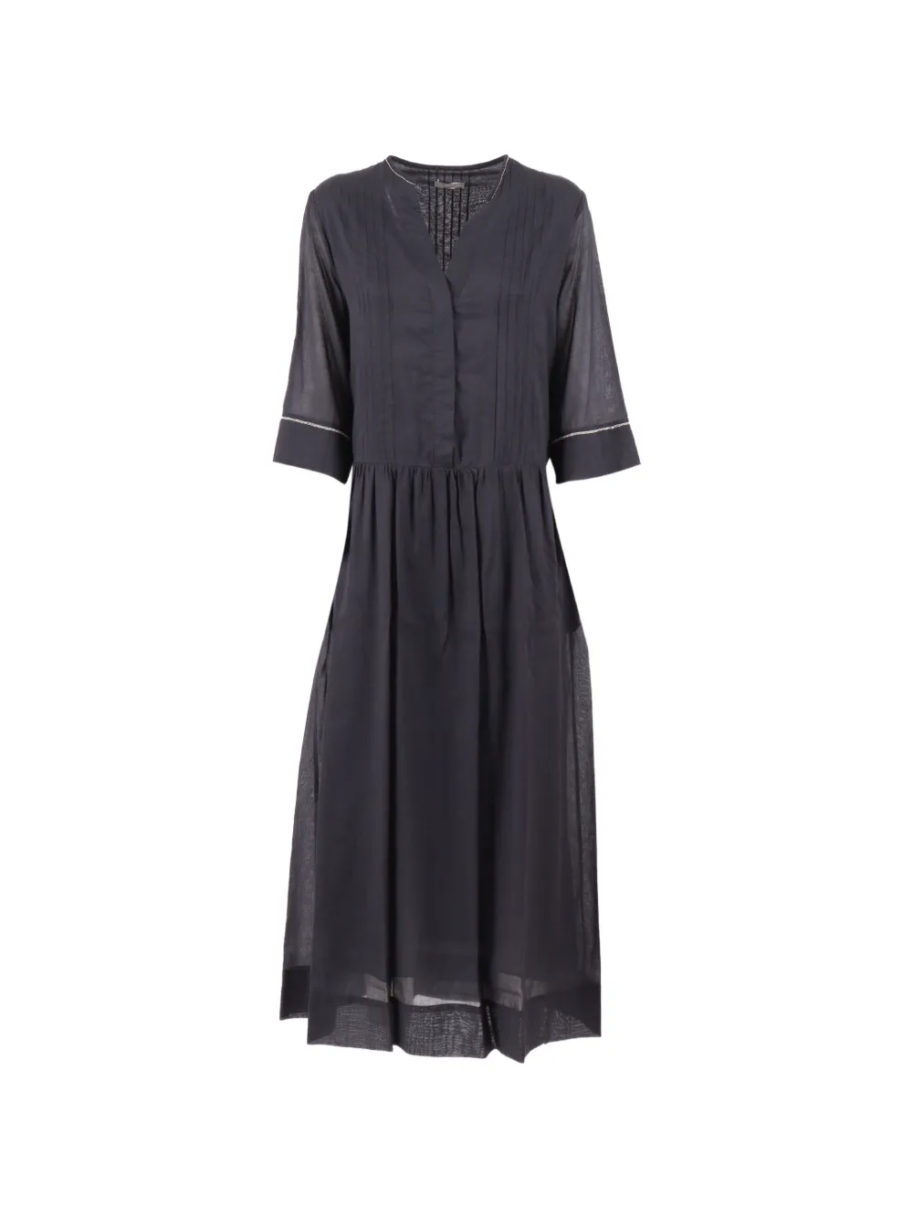 Peserico quarter-sleeve midi dress - Grigio