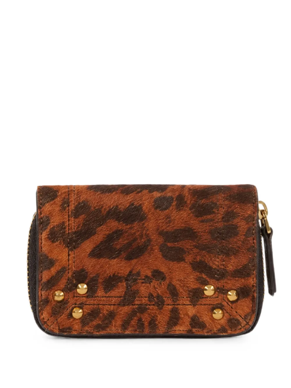 Jérôme Dreyfuss Henri Leopard-print Wallet In Brown