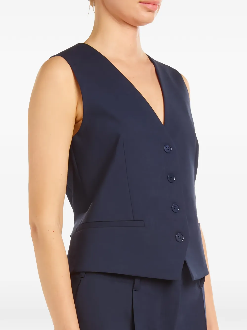 P.A.R.O.S.H. button-up V-neck gilet - Blau