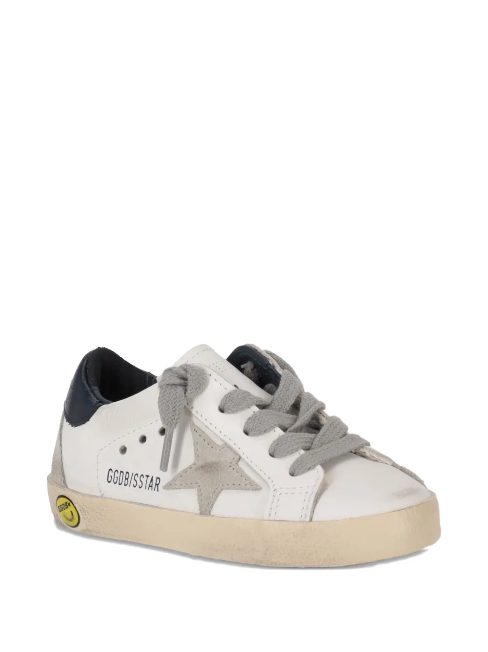 Golden Goose Kids star-detail leather sneakers - Bianco