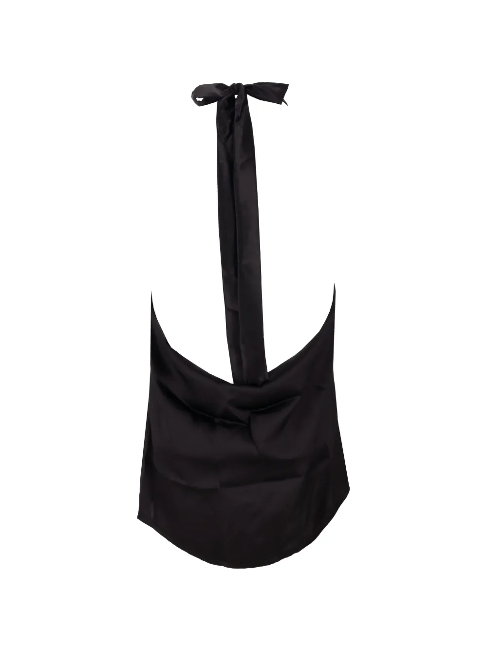 La-Rose halter-neck blouse - Nero
