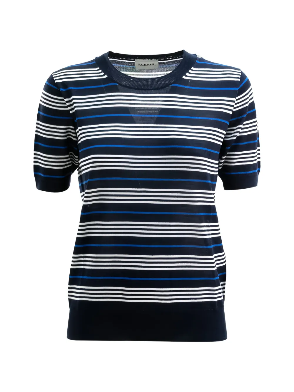P.A.R.O.S.H. striped short-sleeve wool T-shirt - Blu