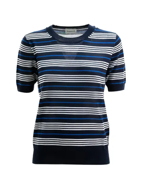 P.A.R.O.S.H. striped short-sleeve wool T-shirt