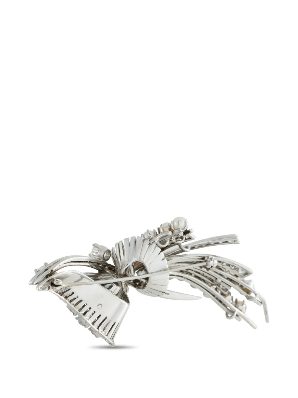 Diamond Pearl Brooch