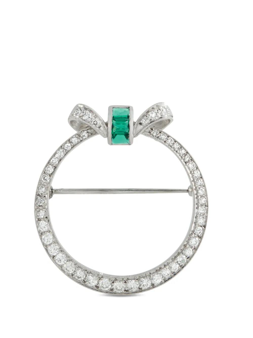 LB Exclusive diamond emerald brooch - Argento