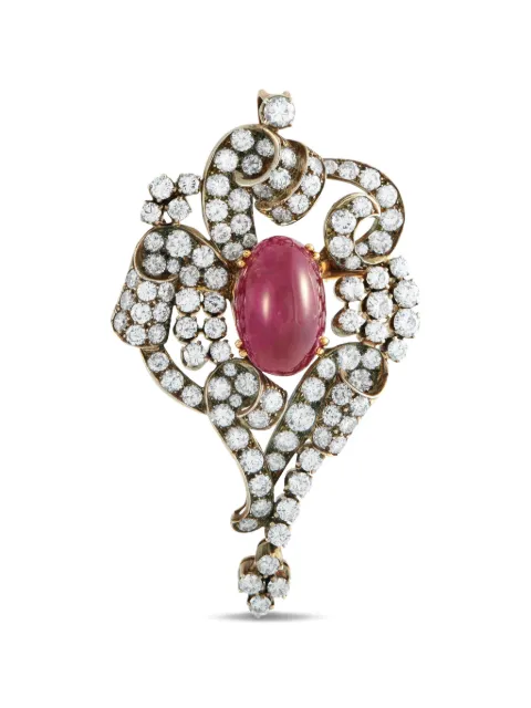 LB Exclusive ruby and diamond brooch