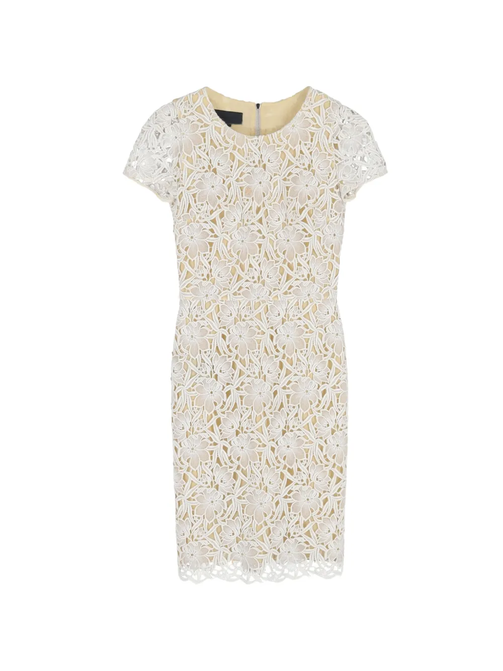 Burberry Pre-Owned lace detailed knee-length midi dress - Bianco