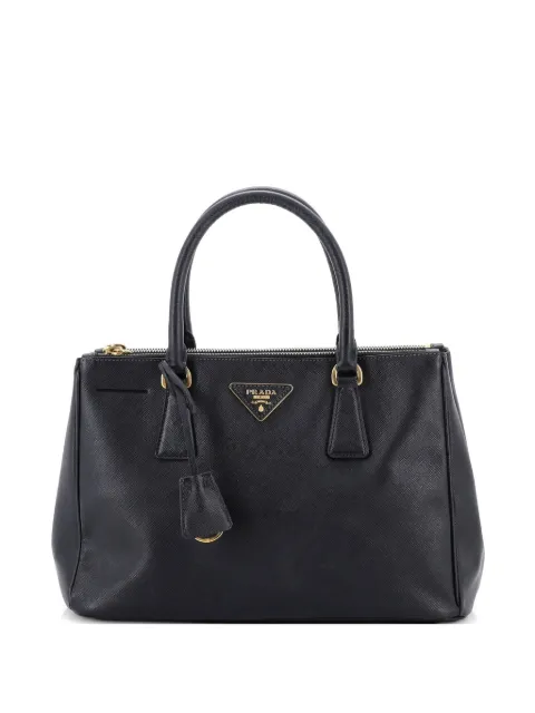 Prada Pre-Owned Double Zip Lux Saffiano Leather Small tote bag