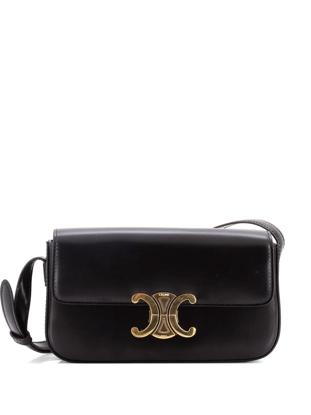 Celine Pre-Owned Triomphe East-West Smooth Calfskin shoulder bag - Nero