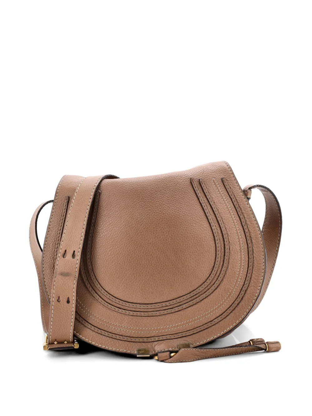 Chloé Pre-Owned Marcie Leather Medium crossbody bag - Marrone