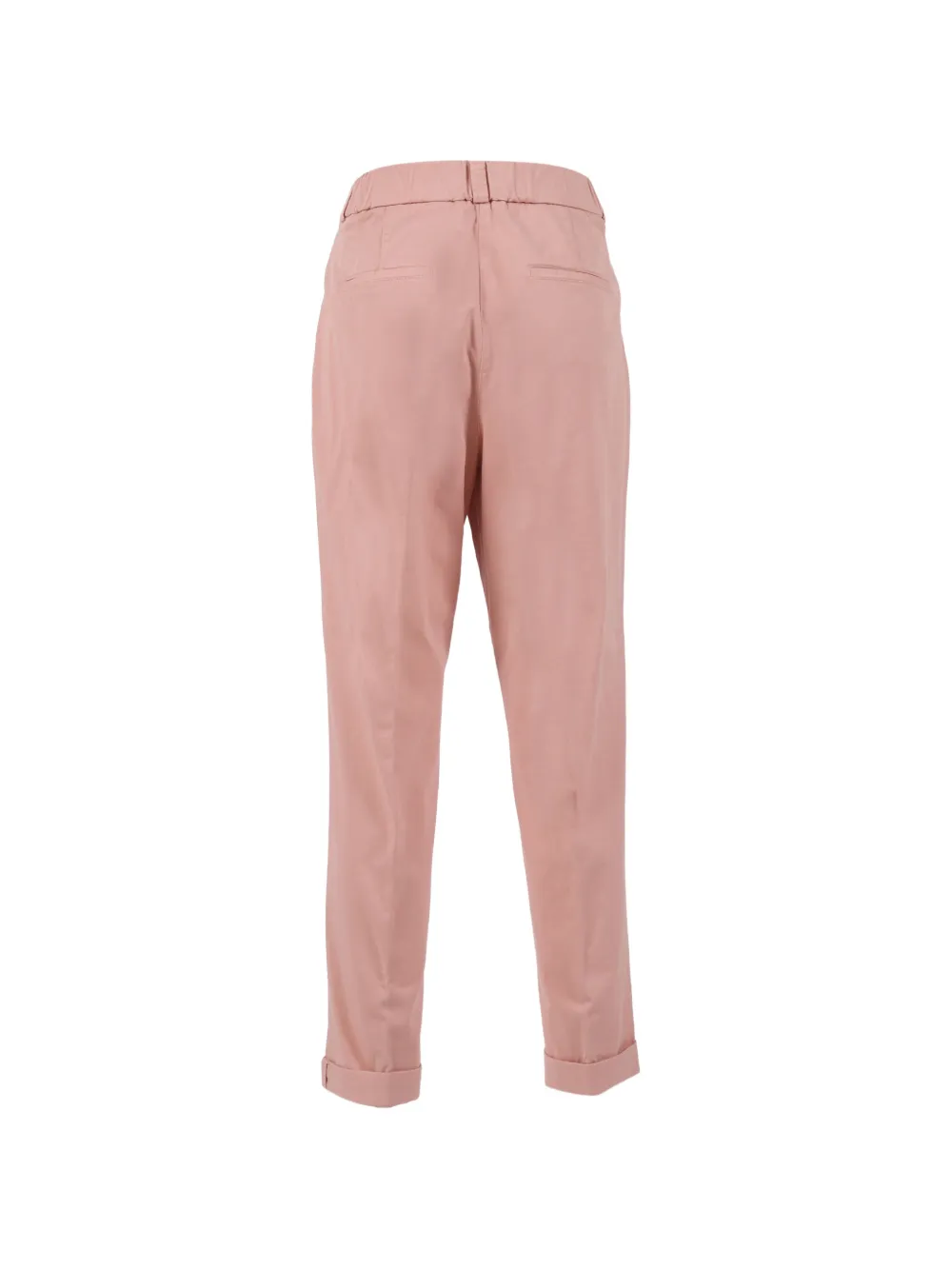 Peserico Broek met ceintuur en manchetten Roze