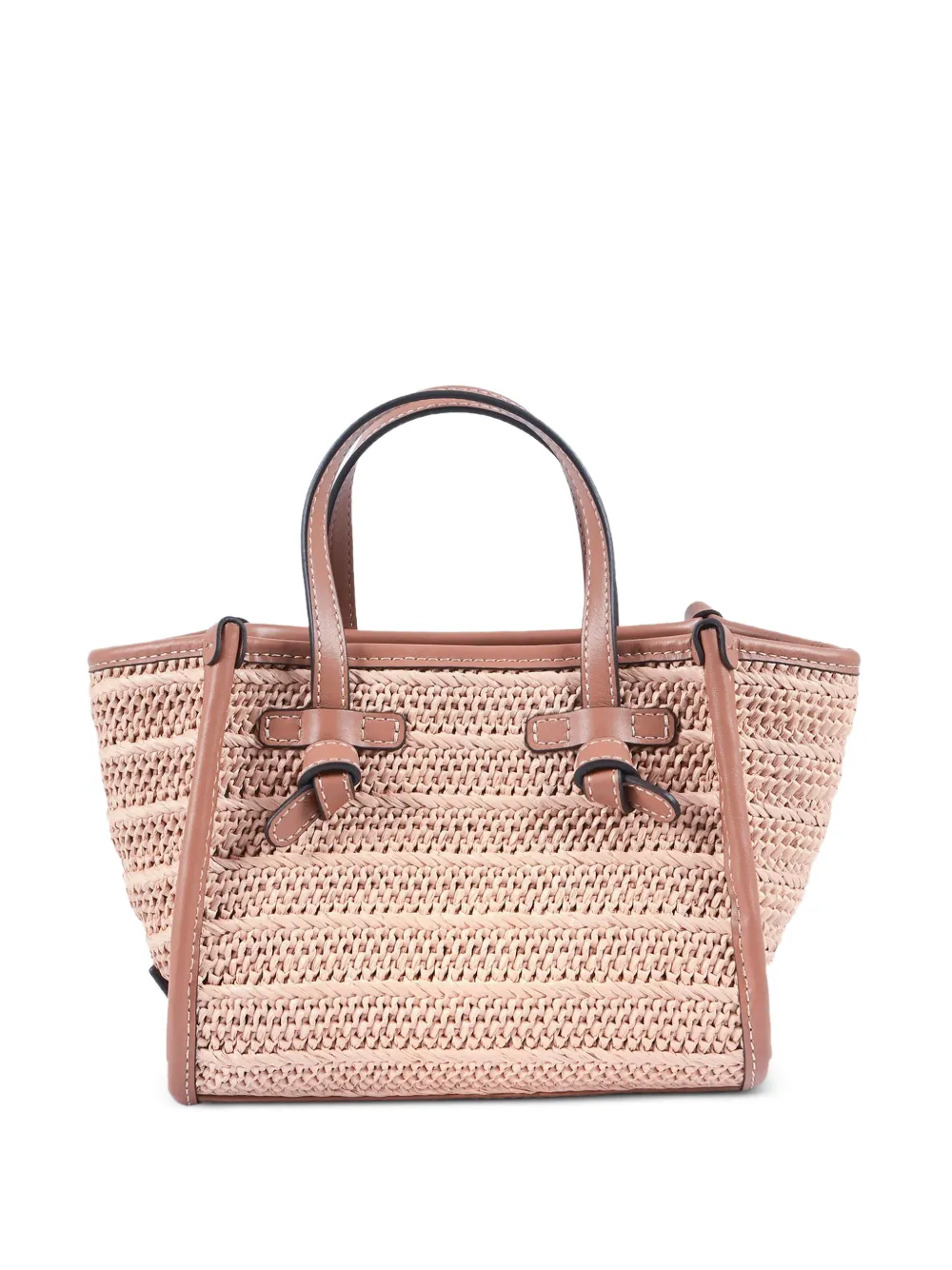 GIANNI CHIARINI knot-detail woven-design shoulder bag - Rosa